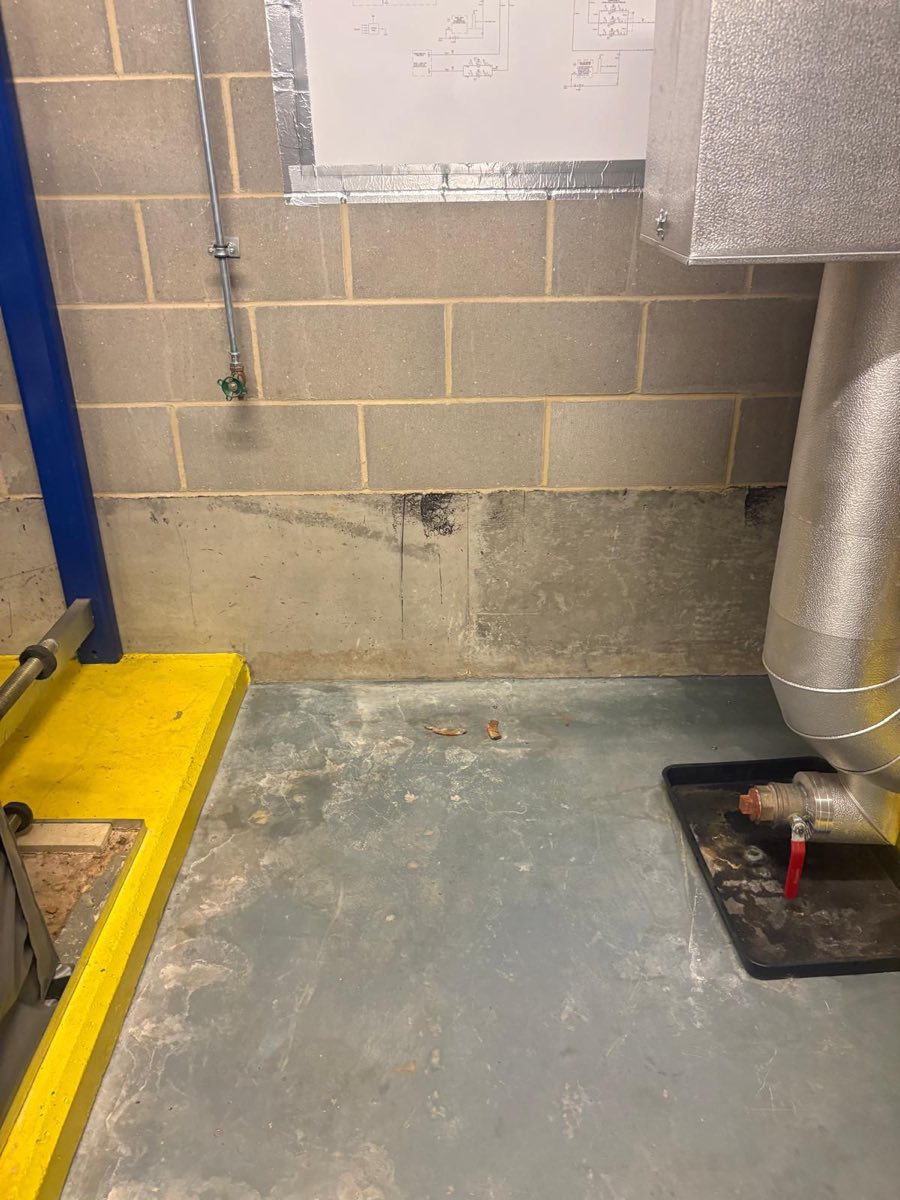 After: Basement plant room stripped out